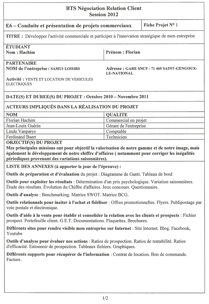 Bts Sam Gestion De Projet Nathan Corrigé Pdf