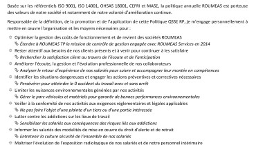 exemple de politique securite ohsas 18001