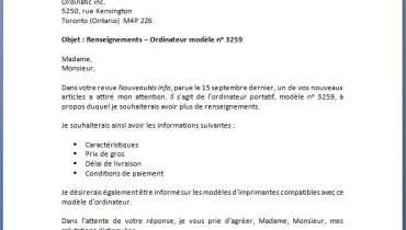 exemple de lettre a 2 alignements