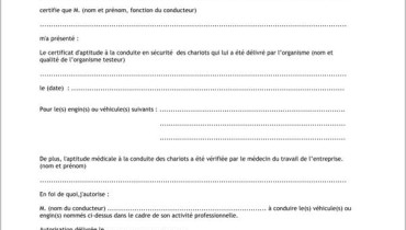 exemple d autorisation de conduite