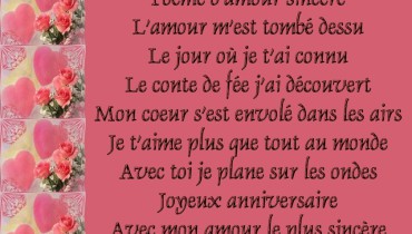 exemple de poeme d amour