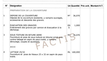 exemple de devis toiture zinc