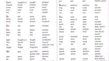 exemple de verbe irregulier