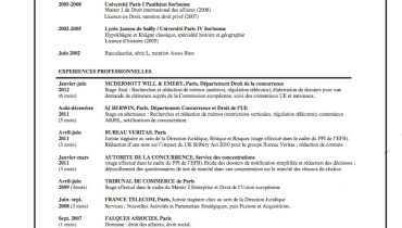 exemple de cv pour un stage d initiation