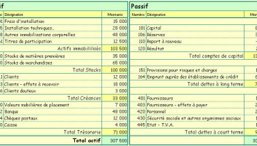 exemple de bilan comptable