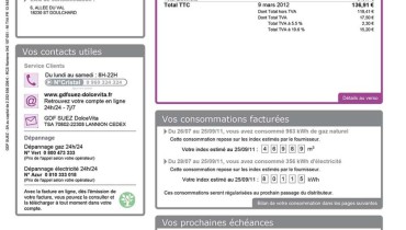 exemple de facture gdf