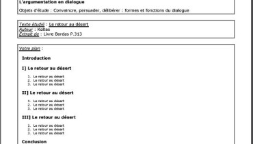 exemple de oral francais