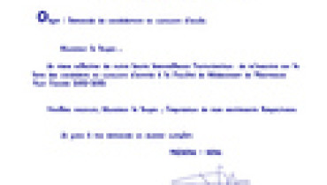 exemple de demande manuscrite fmp