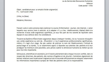 exemple de motivation aide soignante