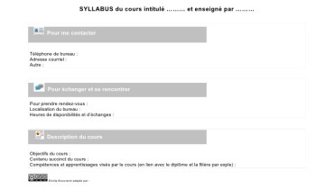 exemple de syllabus