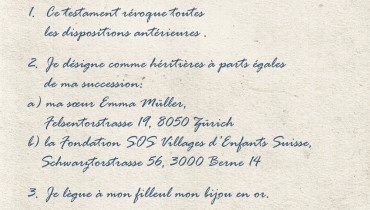exemple de testament olographe suisse
