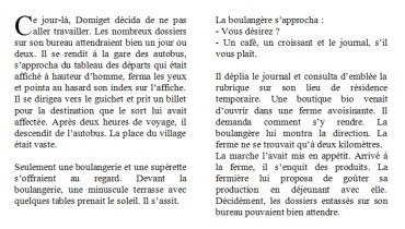 exemple de type narratif