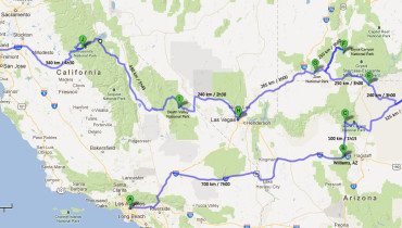 exemple de circuit ouest americain