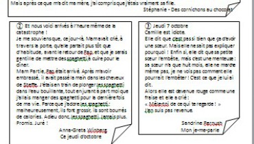 exemple de journal intime en anglais