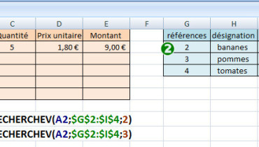 exemple de recherchev excel
