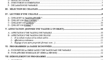 exemple de sommaire pour memoire